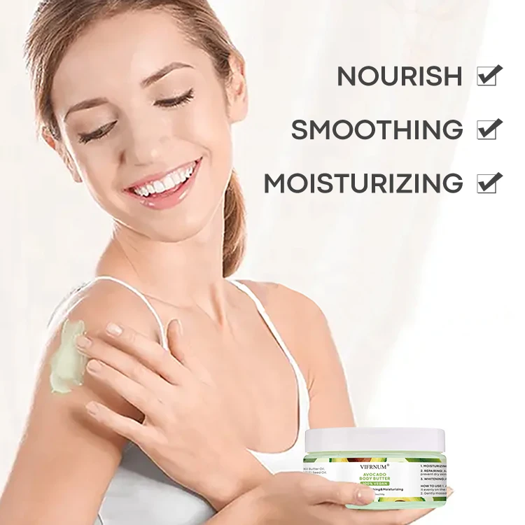 Private Label Natural Organic Mango Rose Avocado Body Lotion Moisturizer Whitening Whipped Raw Shea Body Butter