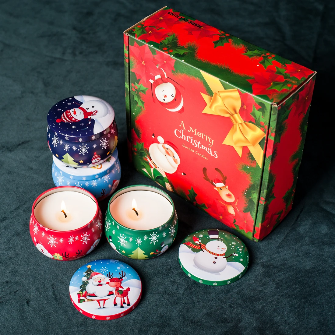 Hand Made Luxury Soy Wax Candle Aromatherapy Jar Container Scented Soy Wax Christmas Desert Candles