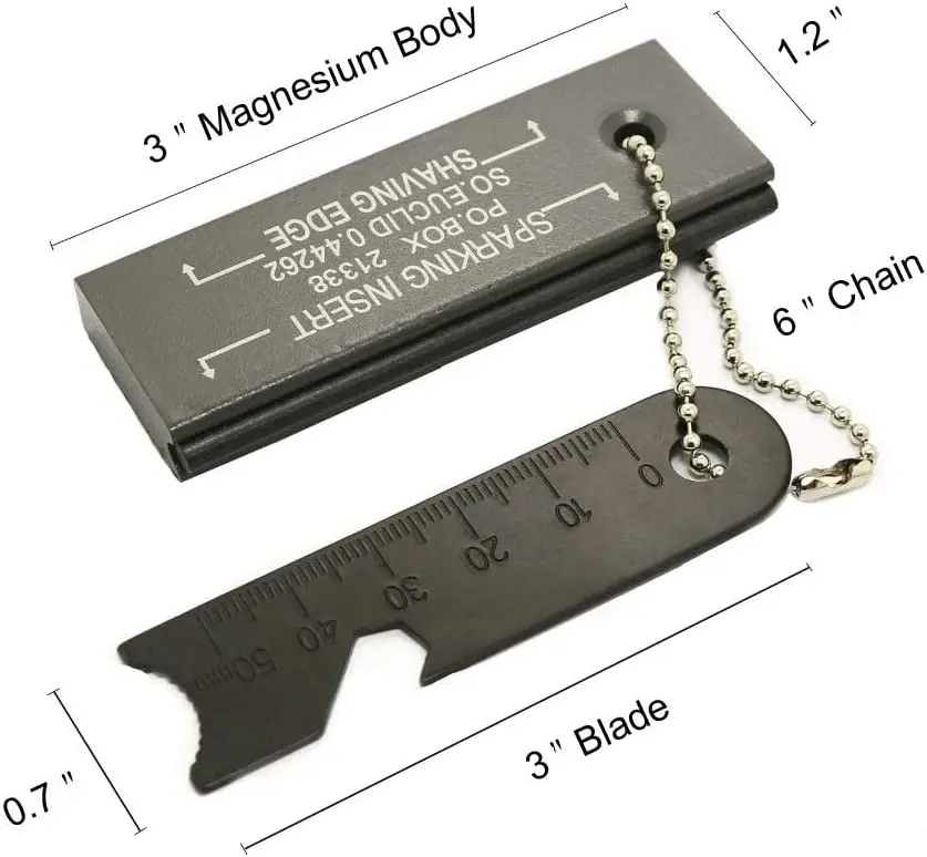 Magnesium Flint Fire Starter Survival Firesteel Blocks with Striker for Camping, Hiking and Backpacking Emergency Equipment