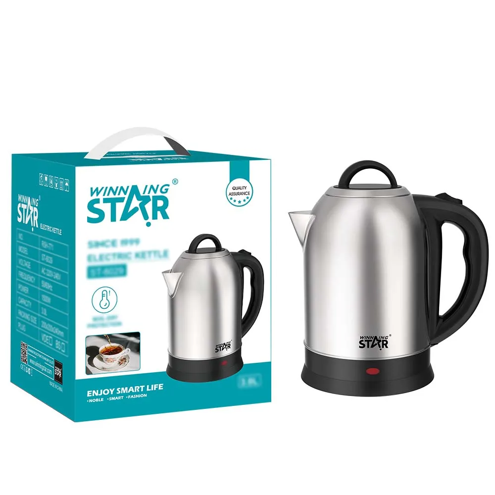 WINNING STAR ST-6029 1500W Home Appliance Big Capacity 3L Stainless Steel Tea Water Boiler Electric Kettle