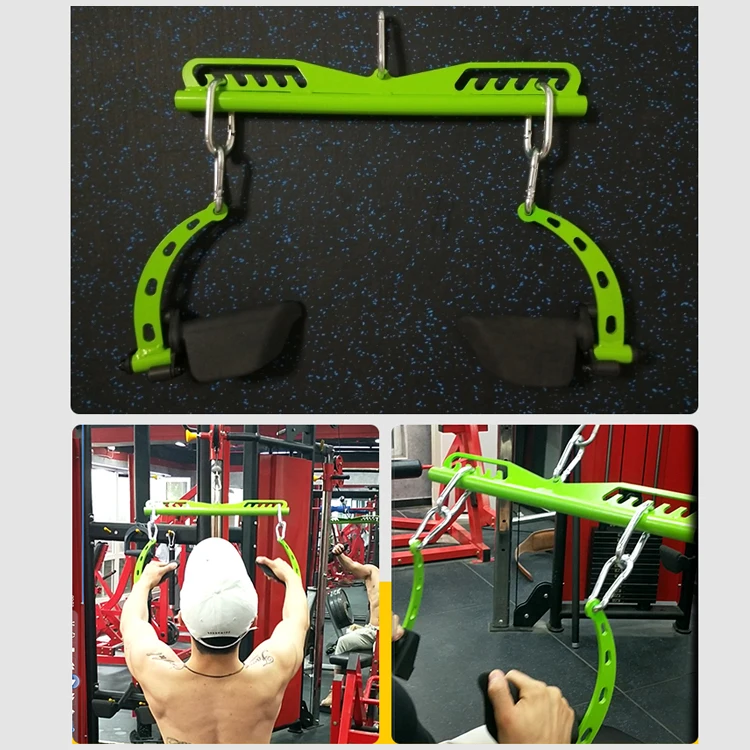 Gym Fitness Equipment RO-T8 Mag Light Handles Short Bar Long handle Bar pull down exercise bar crossover handle