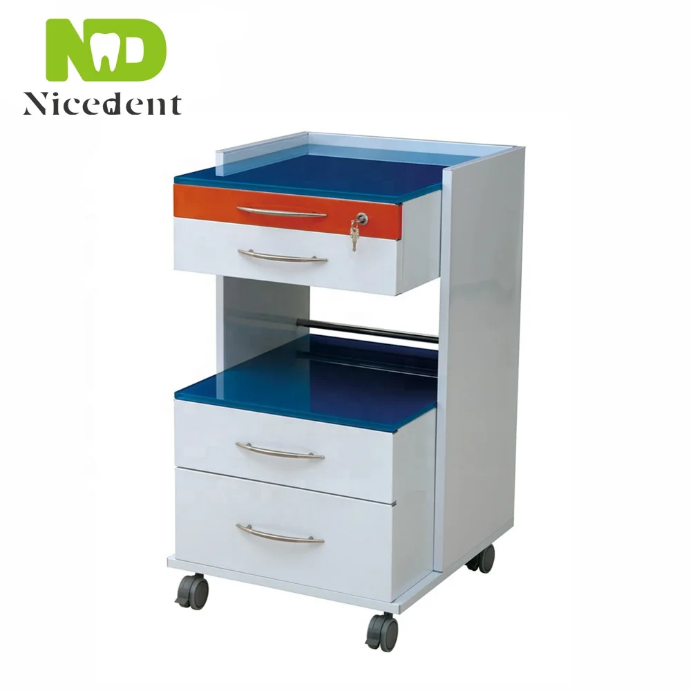 Dental Furniture Colorful  Movable Convenient Stainless Steel Dental Clinic Cabinet price