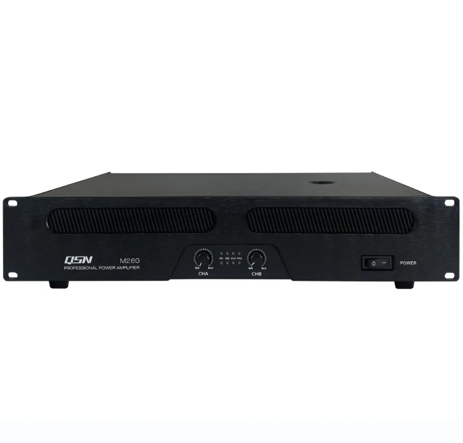 High quality  2 Channels Class-AB 1000WX2  professional amplifier M210