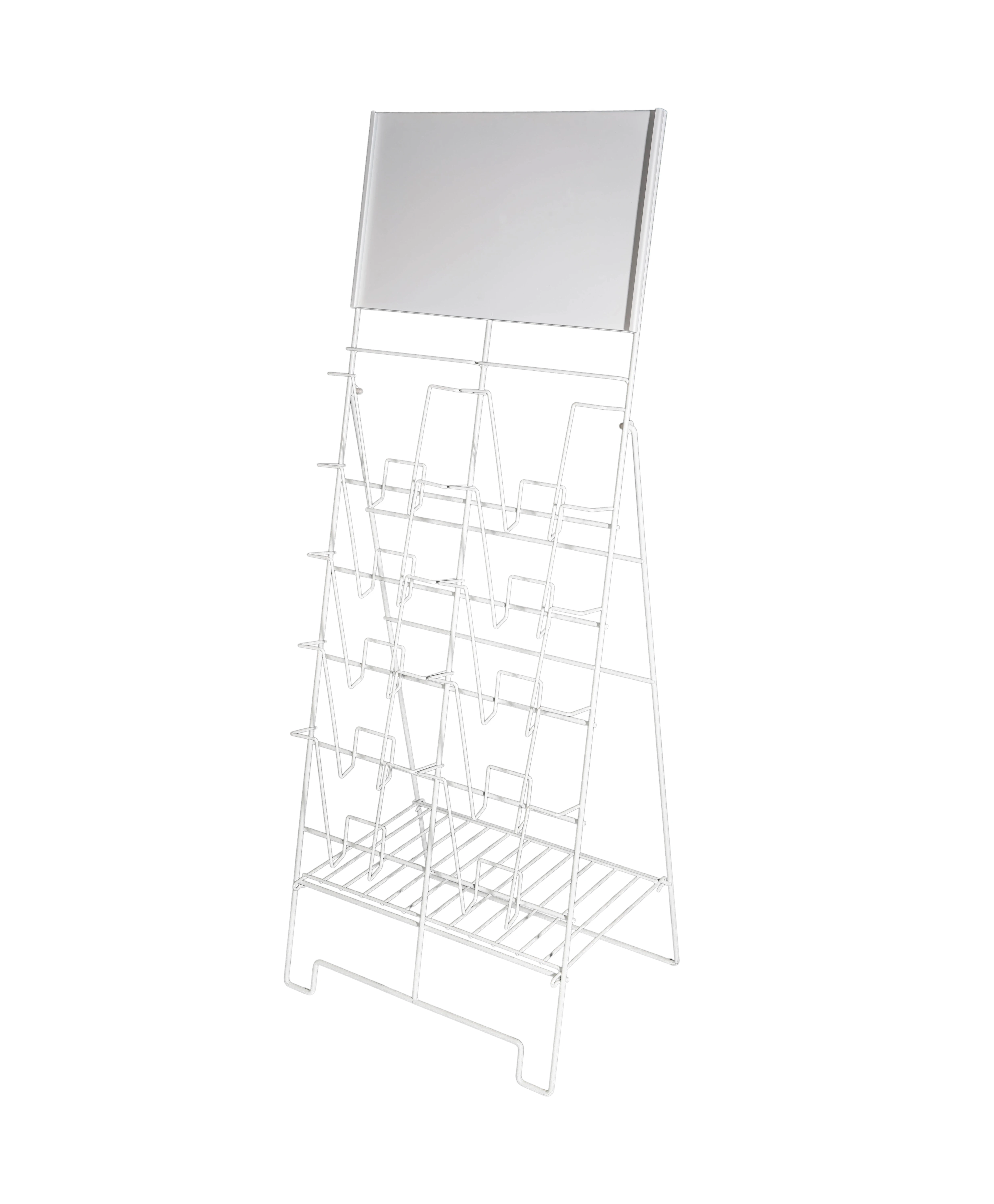 3-Tier Metal Book Display Stand Brochure display rack / Display magazine stand racks / newspaper organizer