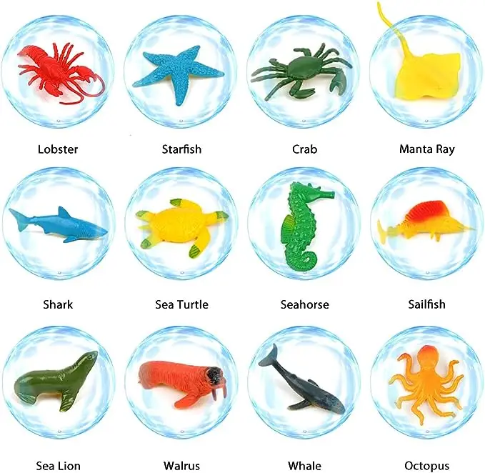 STEM Education Science Activities Toys Marine Organism Ocean Fish Dig Kit Excavate 12 Sea Life Fish Toys Science Kits