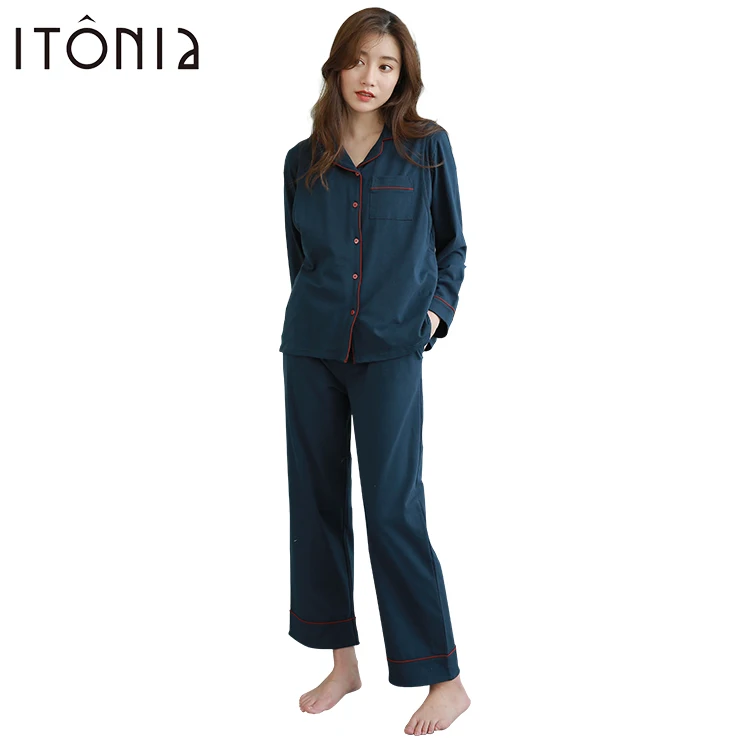 Элегантная пижама с длинным рукавом и пуговицами для грудного вскармливания, пижамный комплект для беременных и больниц