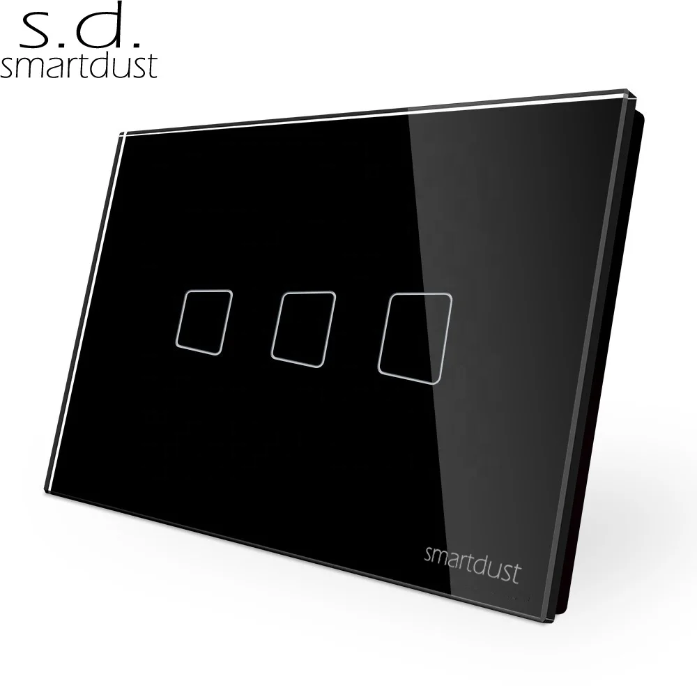 Smartdust US AU Tuya данных с дистанционным управлением по Wi-Fi с помощью приложения выключатель света работает с Amazon Alexa и Google Home, 3 комплекта, настенный выключатель