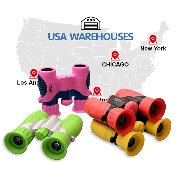 USA warehouse stocked 6x21 8x21mm kids binacular children gifts outdoor telescope binoculars for Wildlife Viewing (1600627431675)