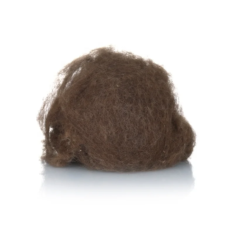 good quality natural color camel hair with 22mic 30-50mm in stock deharied camel hair fro spinning yarn