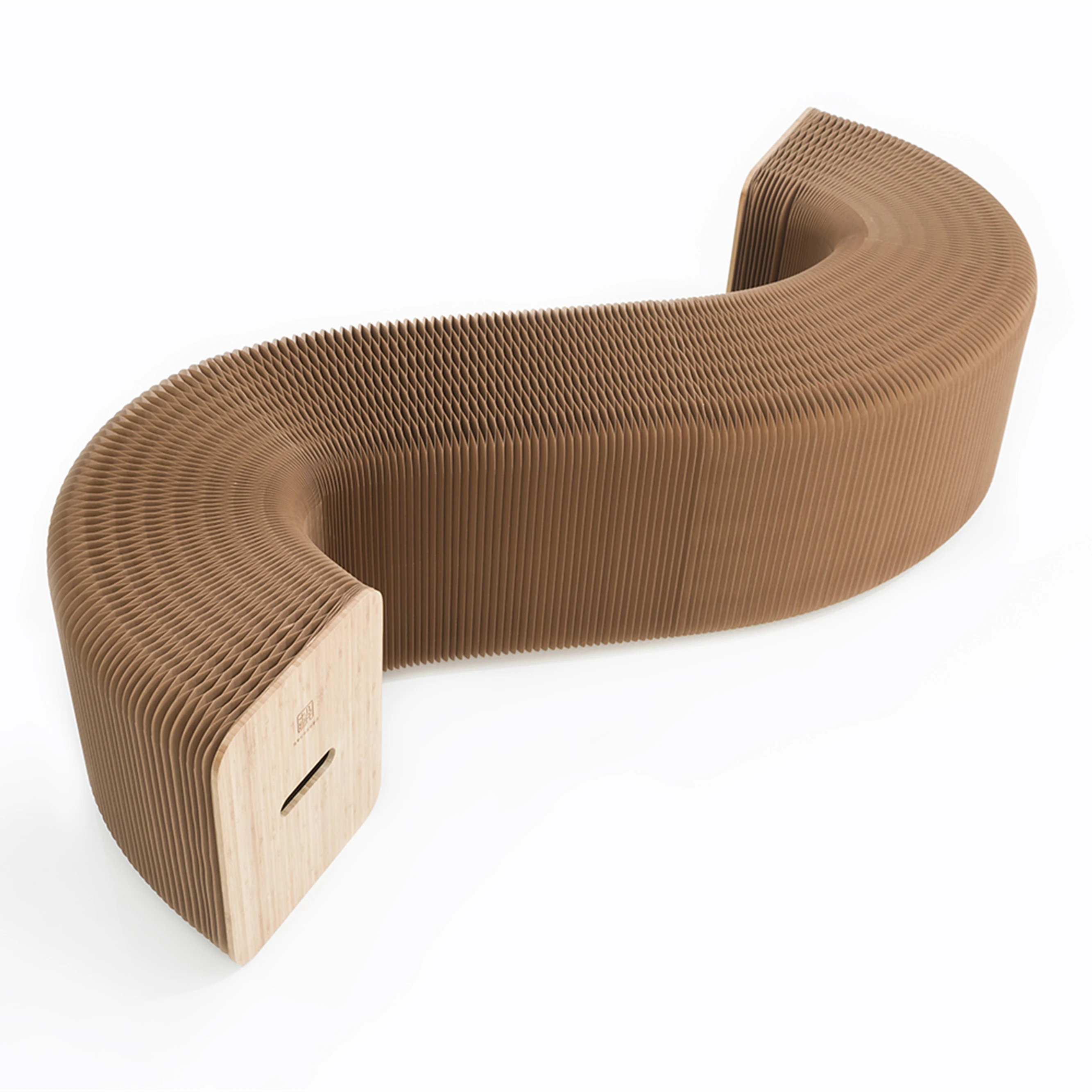 ihpaper 42cm High Quality Natural Accordion Long Chair Folding Seats Space Saving Furniture 6 Seats Paper Bench Paper Furniture