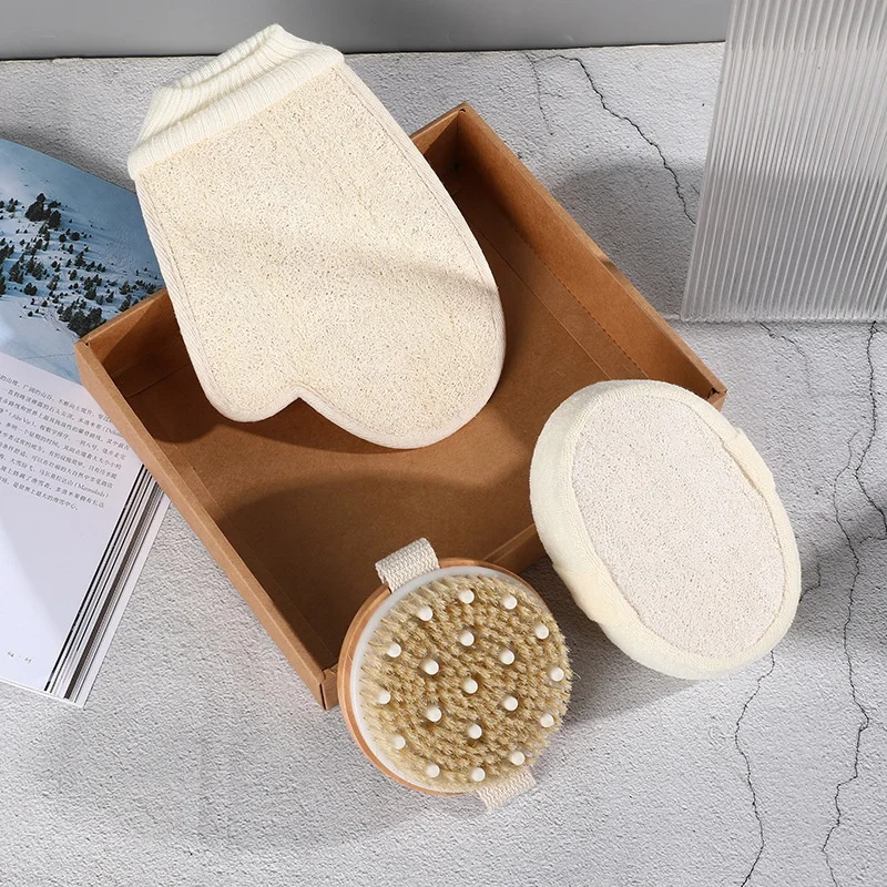 2024 Private Label Women Man Girl Kid Baby Bath Show Spa Gift Set Kit Include Shower Belt Ball Loofah Sponge Towel Foot File