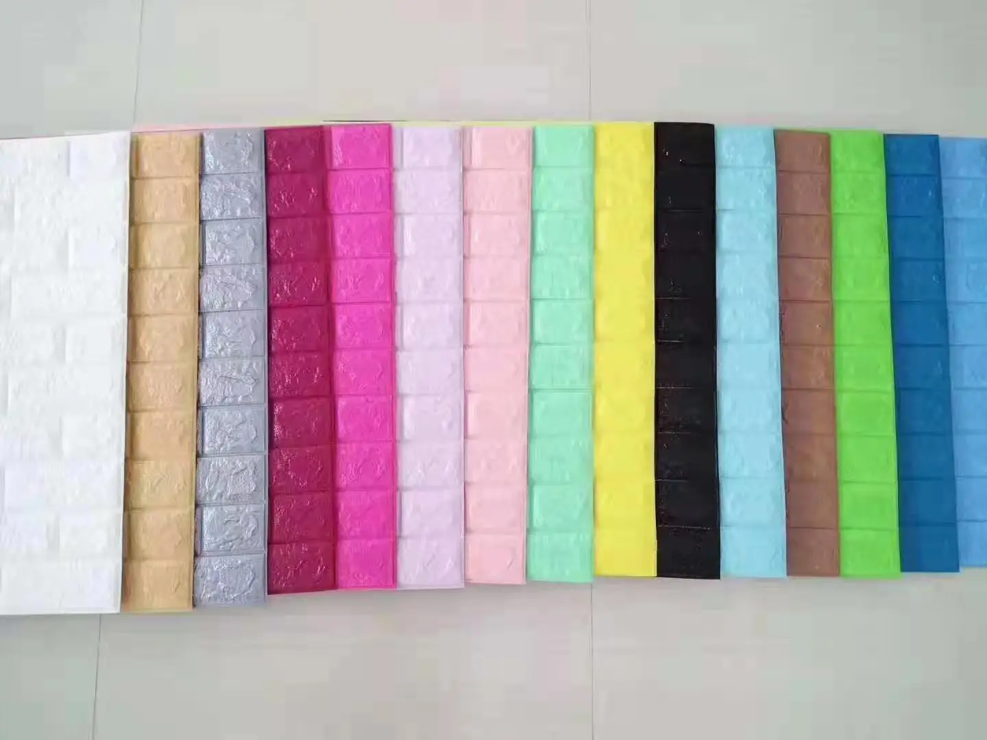 Hot Sale Modern 3D Brick Wall Stickers Embossed PE Foam Wallpaper