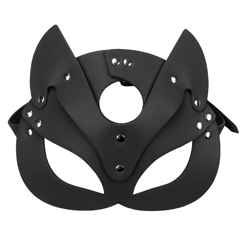 customized saxy Leather Bondage set toys blindfold and handcuffs mask bondage set