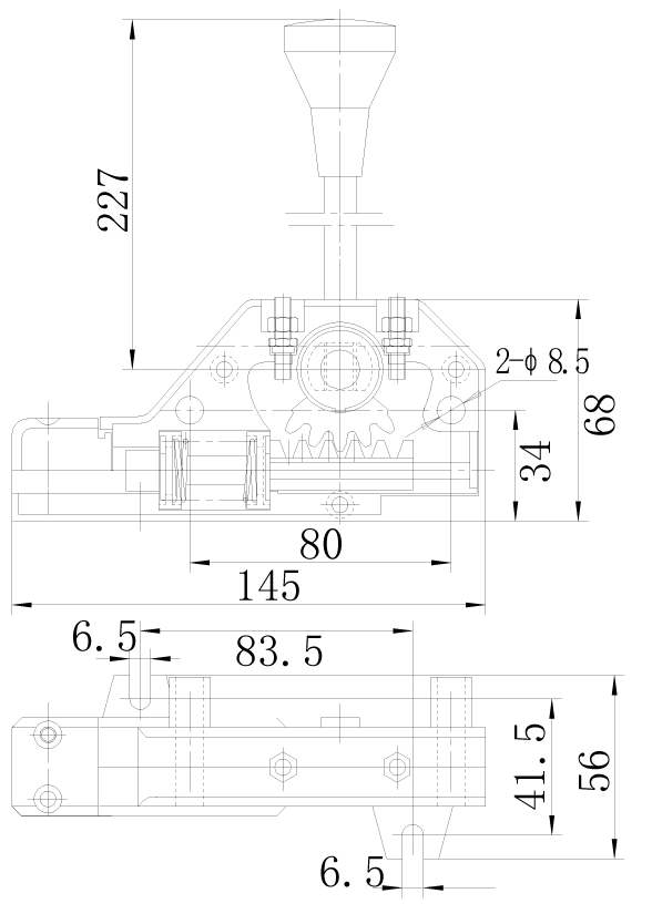 Wheel  Tractor Hydraulic Control Joystick with bowden cable 3.5M