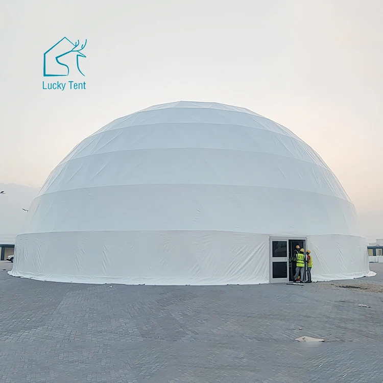 Big Outdoor 30m Diameter Geodesic Dome Wedding Trade Show Event Tent For Sale