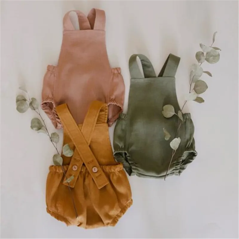 
Hot Sale Baby Clothes Organic Cotton Muslin Newborn Baby Wear Summer Pocket Design White Romper For Girl 