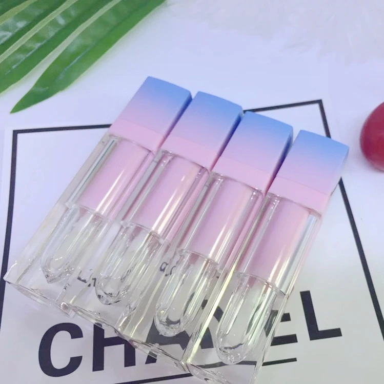 
Best price pink gradient lipgloss tube wholesale packaging empty clear container plastic lip gloss 