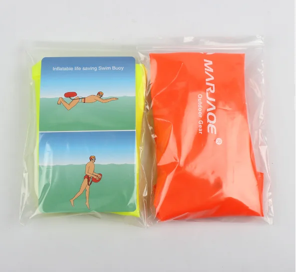 Yufeng factory high quality fee design logo 8kg + instructions inflatable life saving swim bouy float for swimmer sport