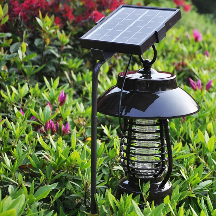 Rechargeable Outdoor Bug Zapper with Lighting Solar Mosquito Killer UV Lamp USB Bug Zapper