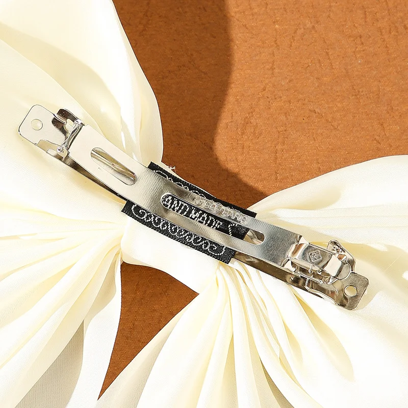 Q&Y Vintage Big Large Satin Silk  Butterfly Bow Hair Clip For Women Long Ribbon Korean Hairpins Barrette Hair Accessories Girls