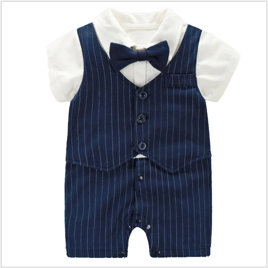
Baby Boy Suit Tuxedo Outfits Set Toddler Gentlemen Rompers Formal Wear Jumpsuit Onesie 