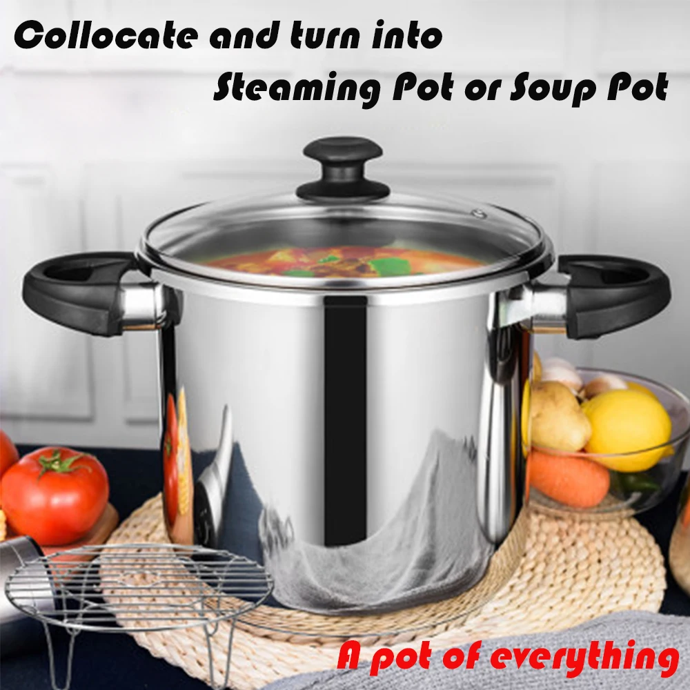 Preferred factory commercial steel pressure cooker 6L gas presser cooker stainless steel use for gas and induction cooker