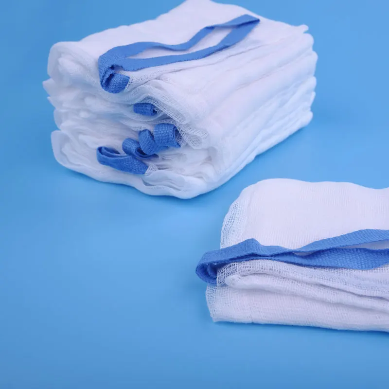 
Sterile Gauze Lap Pad Sponge with X-ray detectable blue loop 