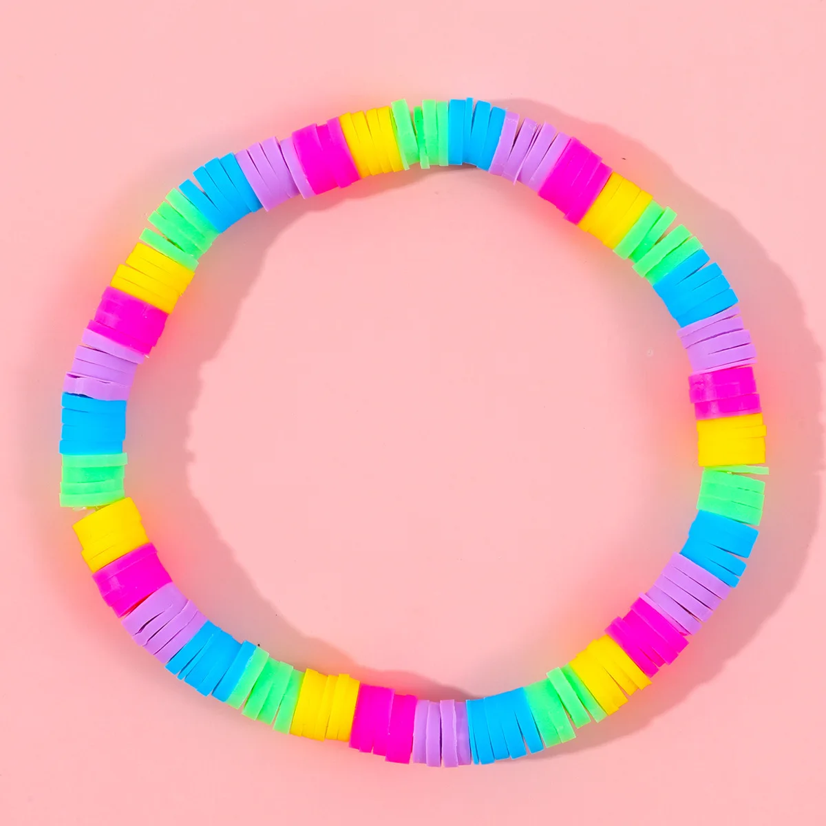 Бусины из полимерной глины ручной работы в стиле бохо растягивающийся браслет с милыми мультяшными блестками радужными шармами браслеты цветами