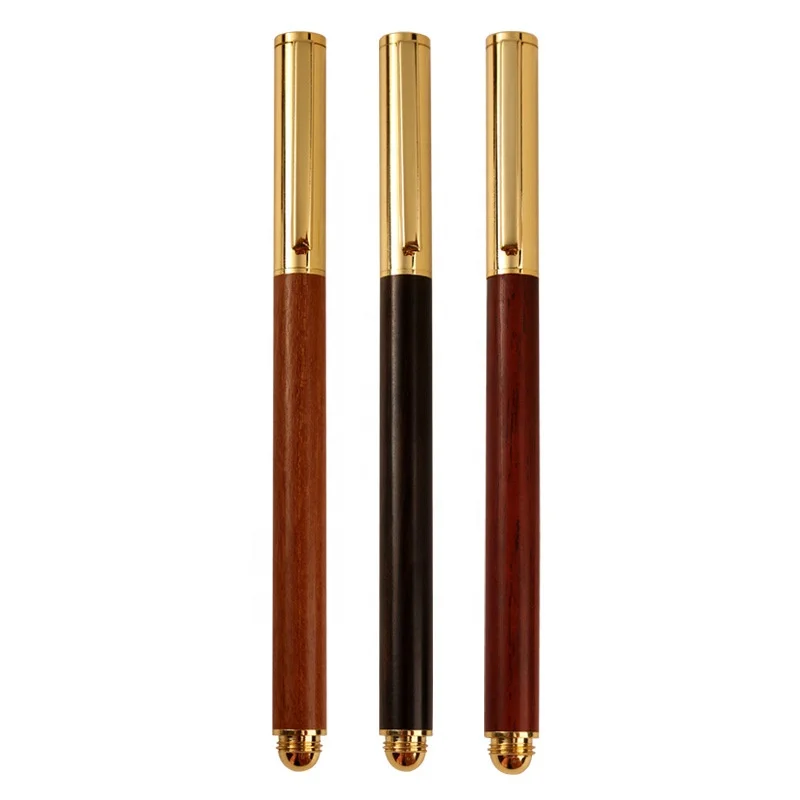 Handmade DIY Wooden Crafts pens Wood Brass Pen Metal Luxury Business Custom Logo Gift Ballpoint Pen