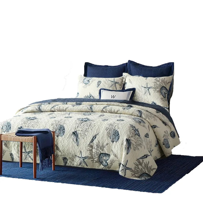 Hafei оптовая продажа 100% хлопчатобумажное покрывало комплект стеганого одеяла Комплект постельного белья из хлопка 40 современных HF 240x220 постельное белье полиэстера 3 шт.