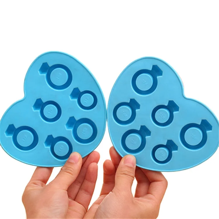 Eco Friendly New Design Diamond Ring Shaped Ice Cube Tray