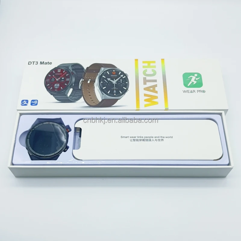 New DT3 Mate Men Smart Watch 1.5 Inch HD Screen NFC Smartwatch BT Call Digital Wristwatch Watch GPS Tracker Fitness Bracelet
