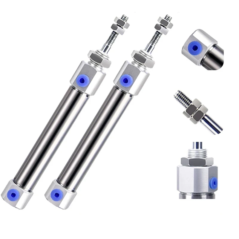 Пневматический мини-цилиндр cdj2B, 10 типов, Двойное действие, один стержень 10 мм 16 мм, отверстие 10 ~ 150 мм, ход CDJ2B16