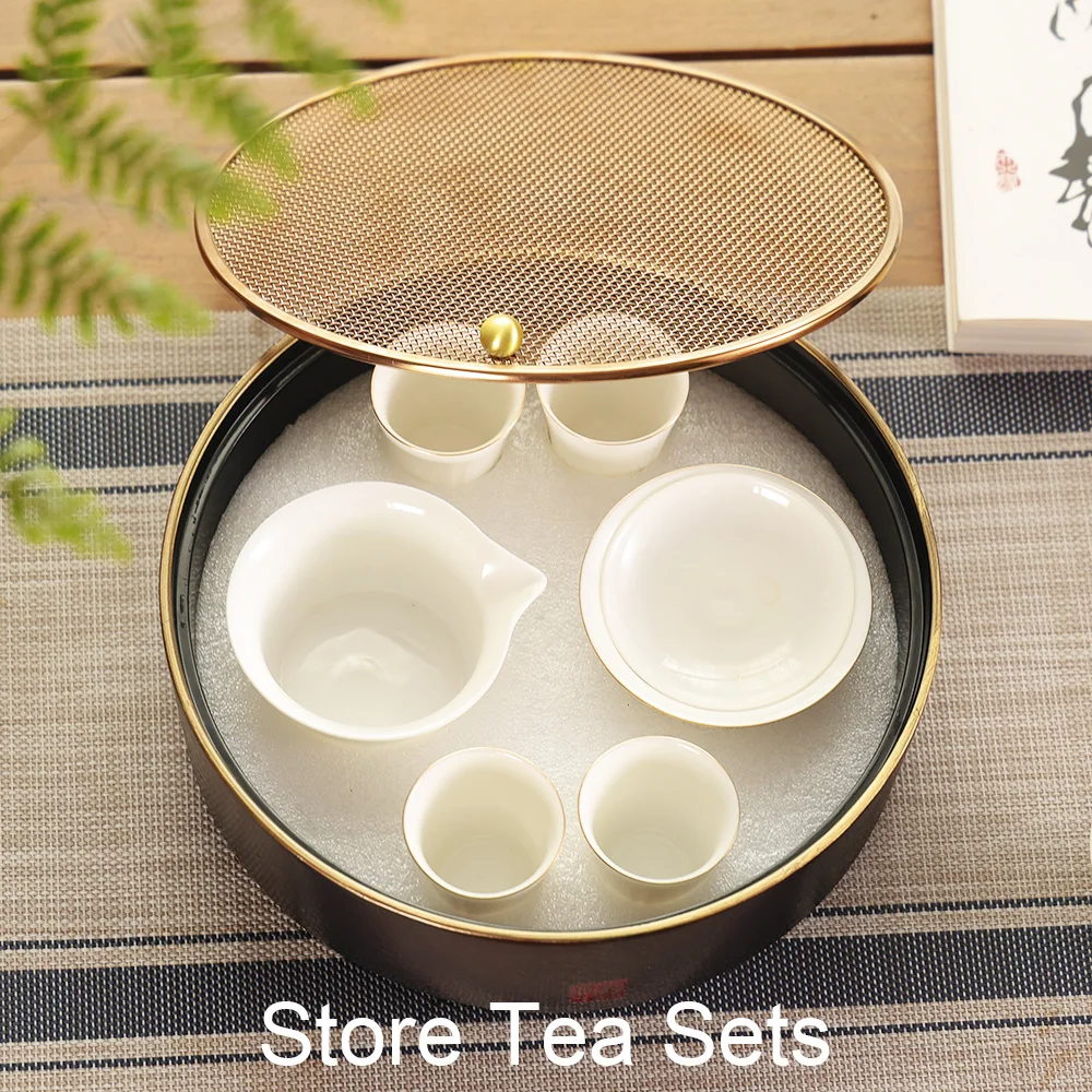 Chinese Outdoor Jade Porcelain Teacups and Teapot China Tea Set Gift Box Japanese Travel Ceramic Portable Kungfu Tea Sets