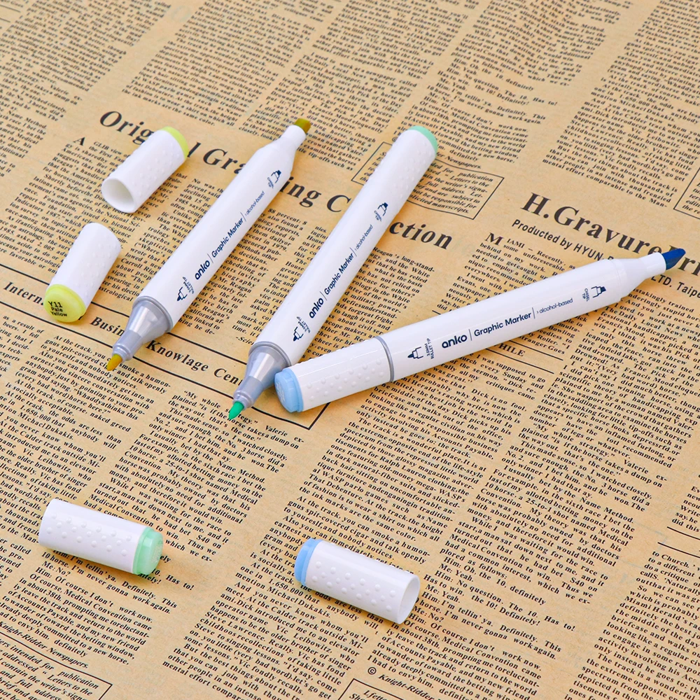 Non-toxic Paint Fineline Double Ended Sketch Markers Dual Tip Twin Drawing Alcohol Permanent Art Maga Marker Pen Set