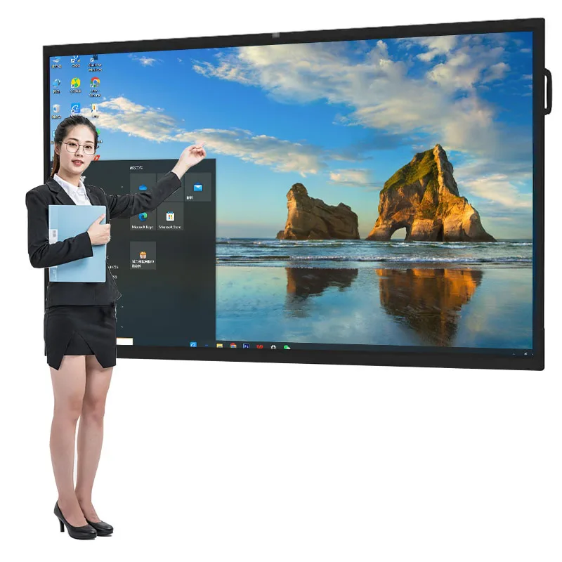 Смарт-платы 75/65 дюймов сенсорный экран цифровая плоская панель 4K смарт-класс доска интерактивная для школьного обучения