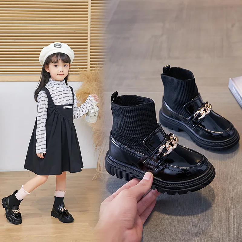 Shangzhou OEM Sepatu Танак 2021 осень новое поступление дышащие вязаные спортивные детские