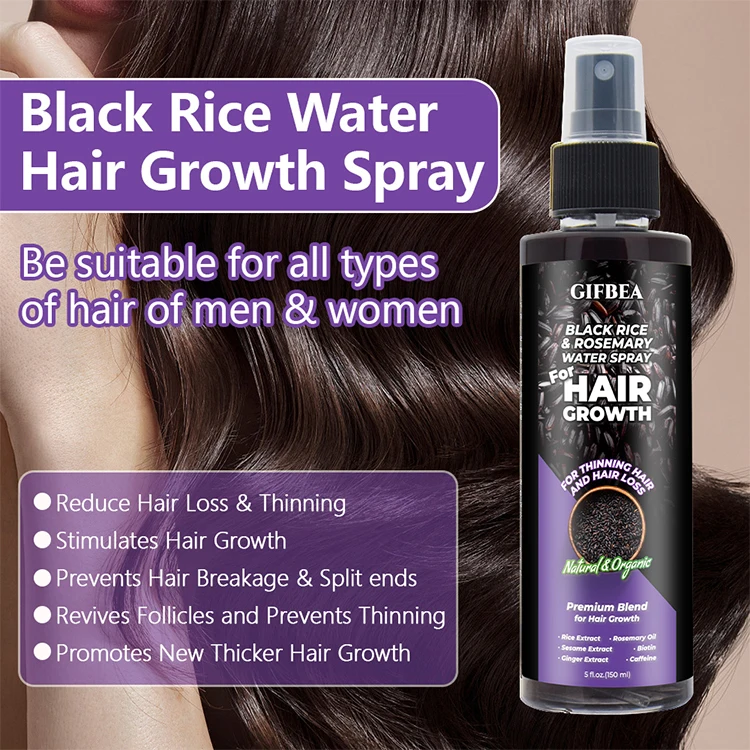 OEM caida de cabello hombre damaged hair repair rice water hair growth spray