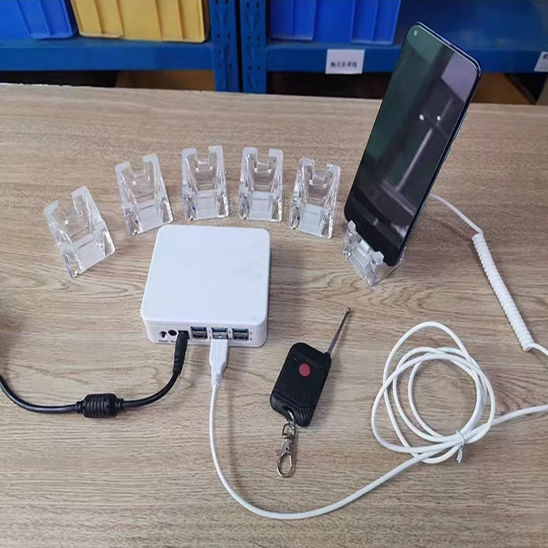 Factory supply cell phone display alarm stand mobile phone anti theft security show holder acrylic support