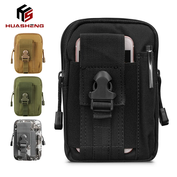 Universal Outdoor Tactical Gadget Sports Pouch Sling Case Molle Waist Bag With Zipper Wallet Pouch Purse Phone Bag