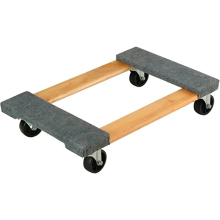 wood heavy duty rubber cover PVC capnot carpet furniture dolly cart