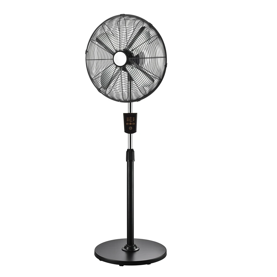 OEM vintage fashion simple deluxe style 16 inch evernal Metal Standing pedestal Fan with remote control & timer
