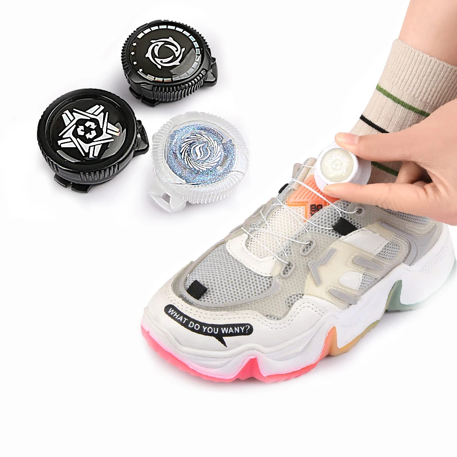 Adult Quick Lock Shoestring for Sport Shoes  Kids No Tie Shoe Laces Metal Wire Swivel Automatic Buckle Rope Sneaker Shoelaces