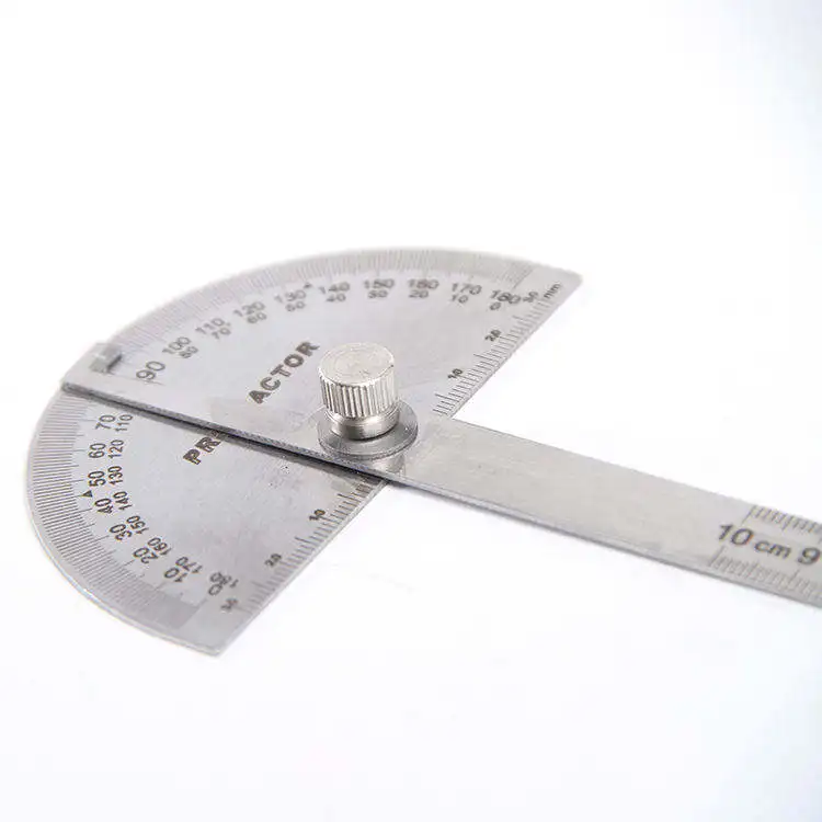 Stainless Steel Multifunctional Protractor Teaching Measuring Tool 180 Degree Protractor Angle Squares