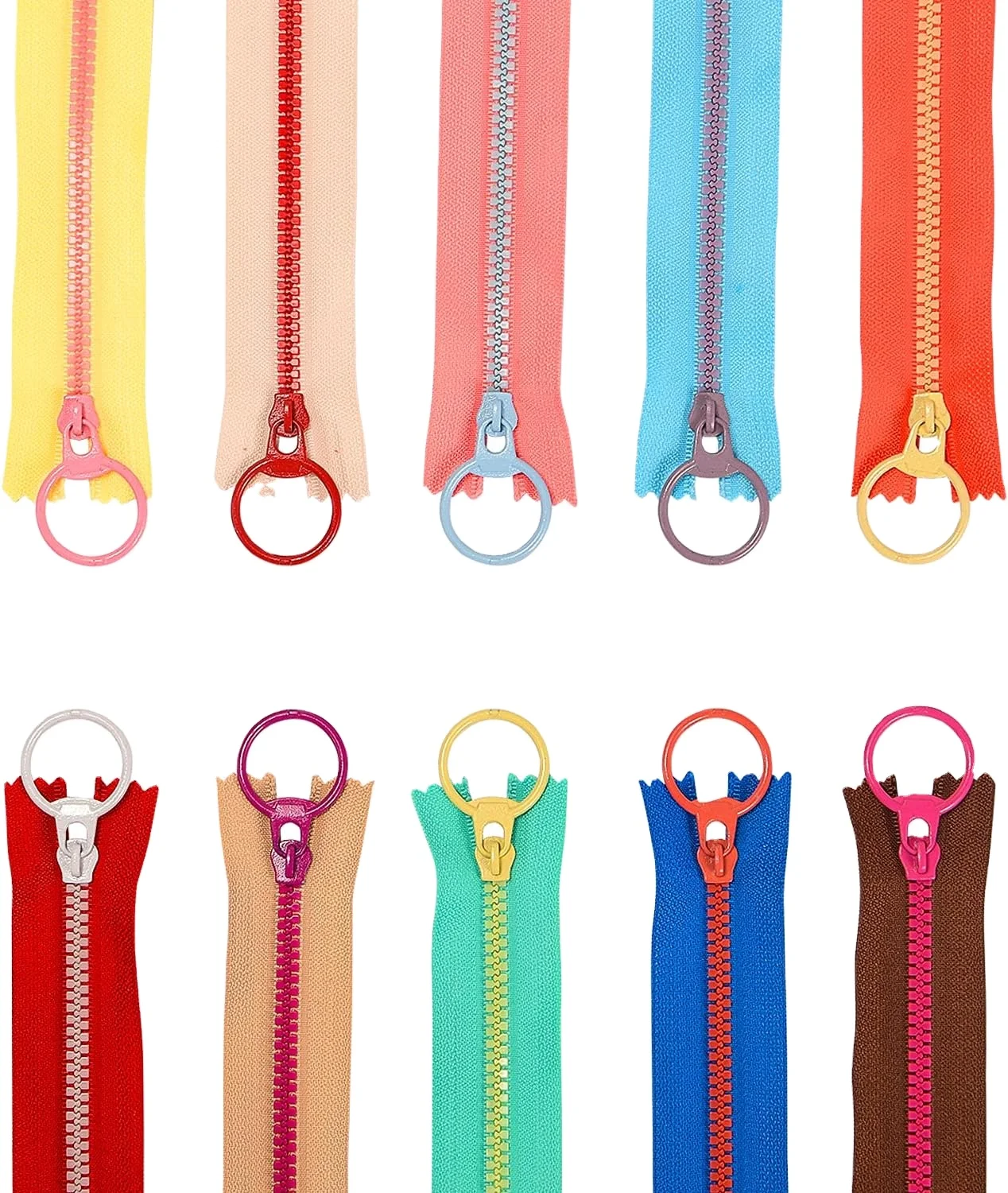 Resin Zipper for Luggage Bags Zipper Manufacture Fancy #5 Close End Zip Colorful Plastic Eco-friendly Nylon Sustainable
