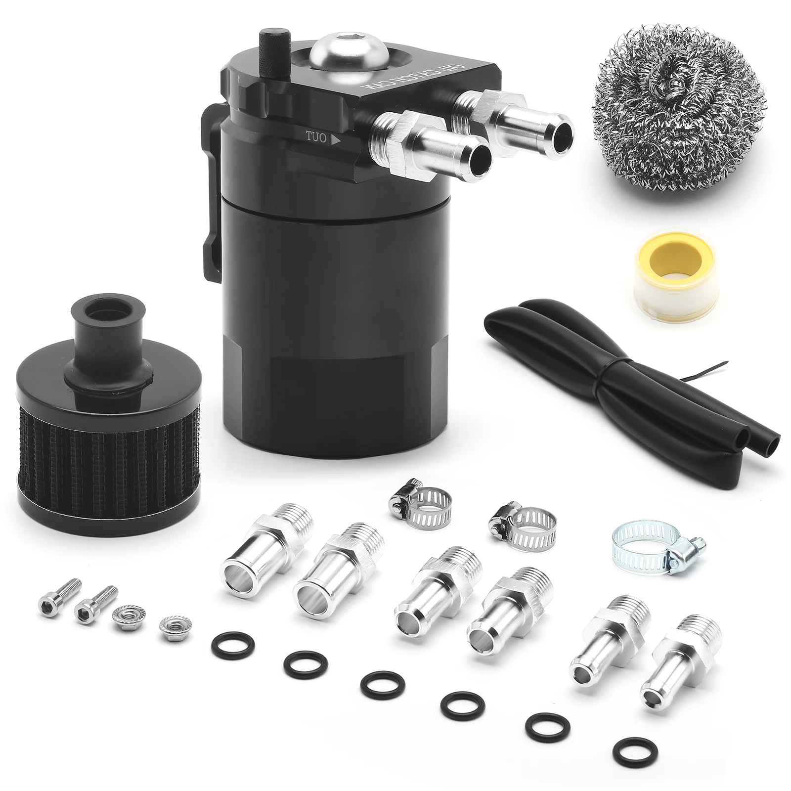 XuZhong Universal 6mm / 8MM / 10mm Racing Oil Catch Tank  Aluminum  Fuel Tank Oil Catch Can