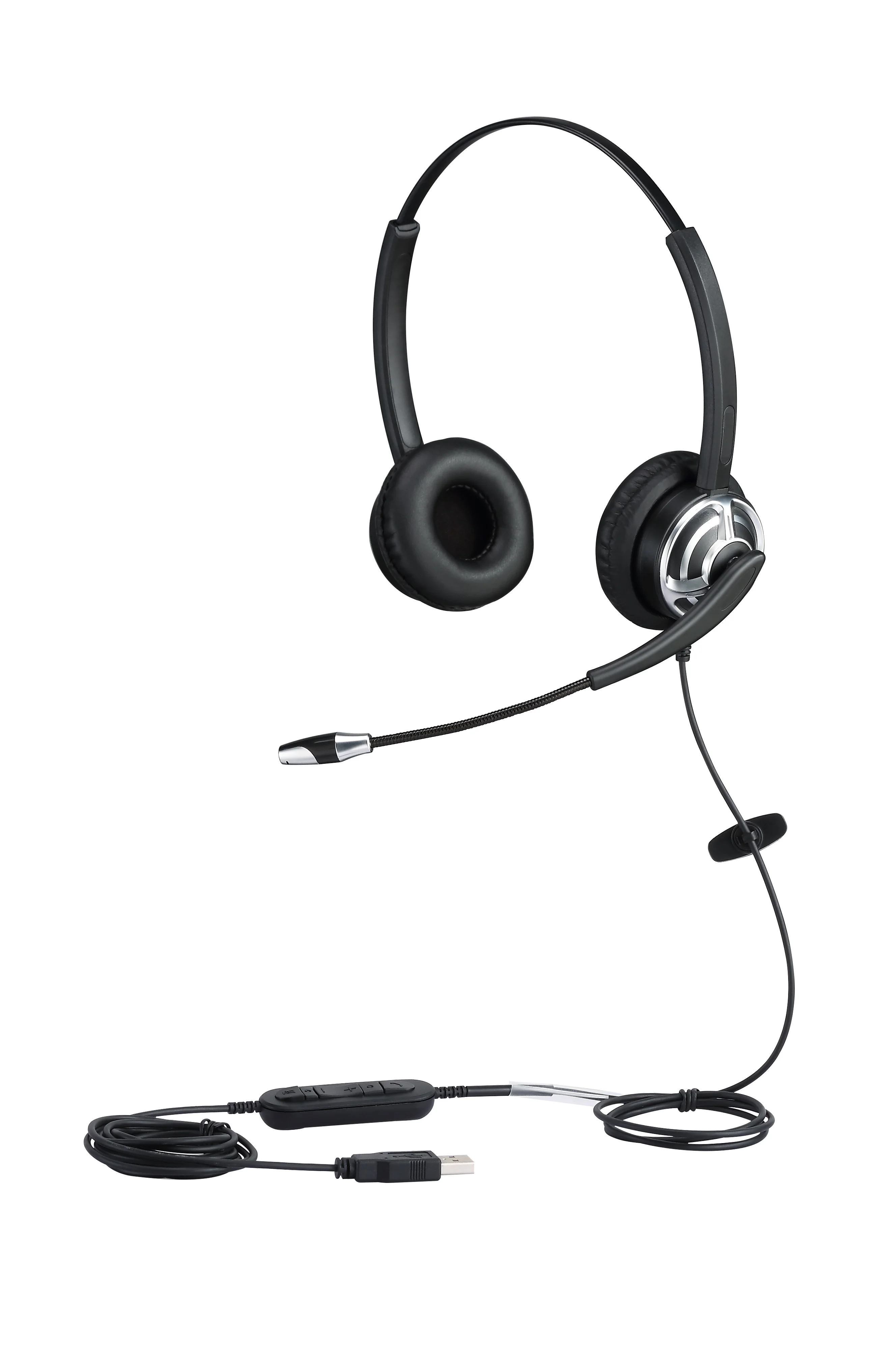 High Quality call center USB headset with noise cancelling microphone with volume control and mute switch