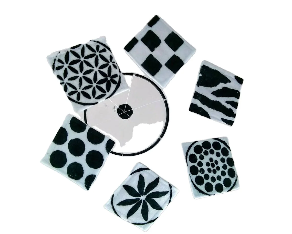 
Nordic black and white montessori sensory development modern geometric patterns nursery decor baby crib mobile 