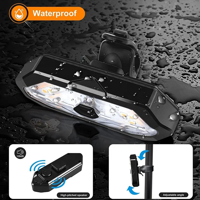 Waterproof MTB Bike accessories Light LED Cycling Bike Rear Turn Signals Rechargeable Bicycle Tail Light With Brake Light