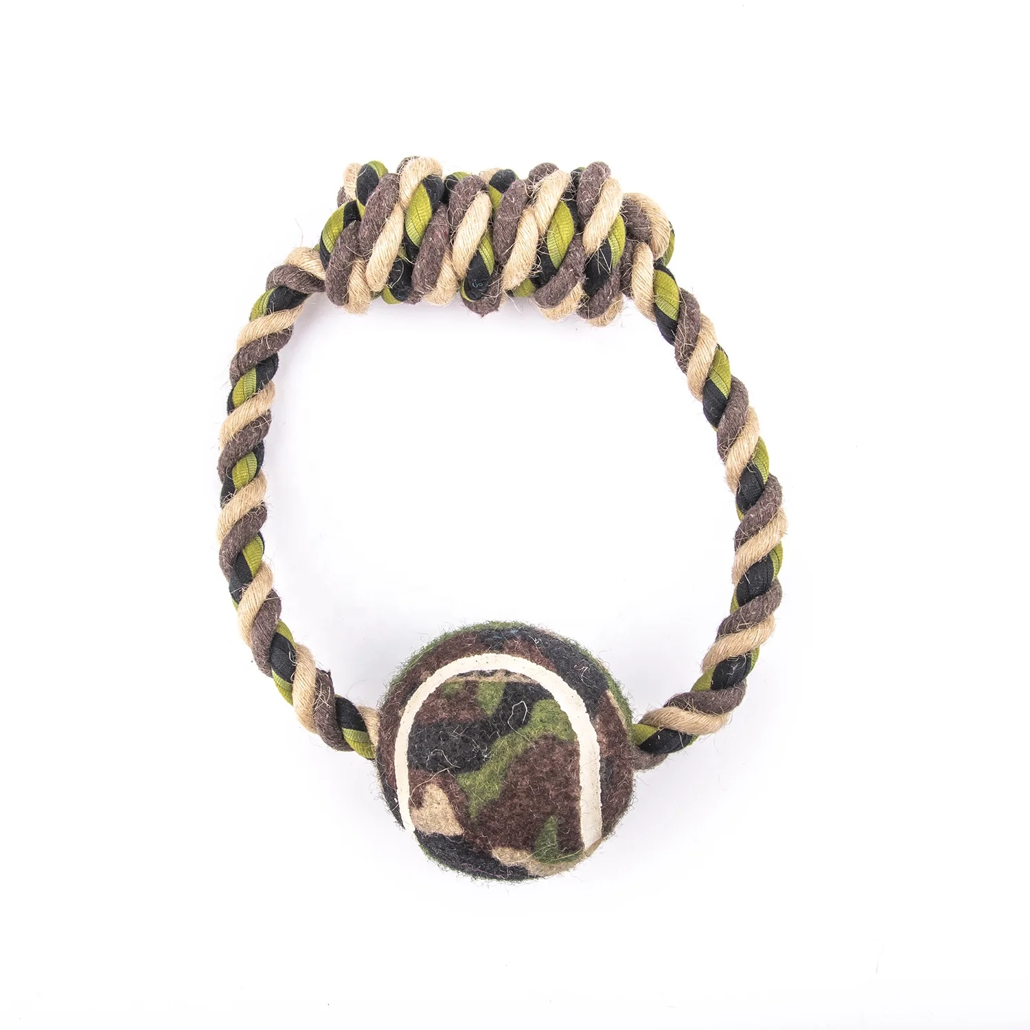 Оптовая продажа игрушек для жевания собак и мячей из пеньковой веревки